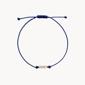 the mother contemplation blue cord bracelet lightbox photo