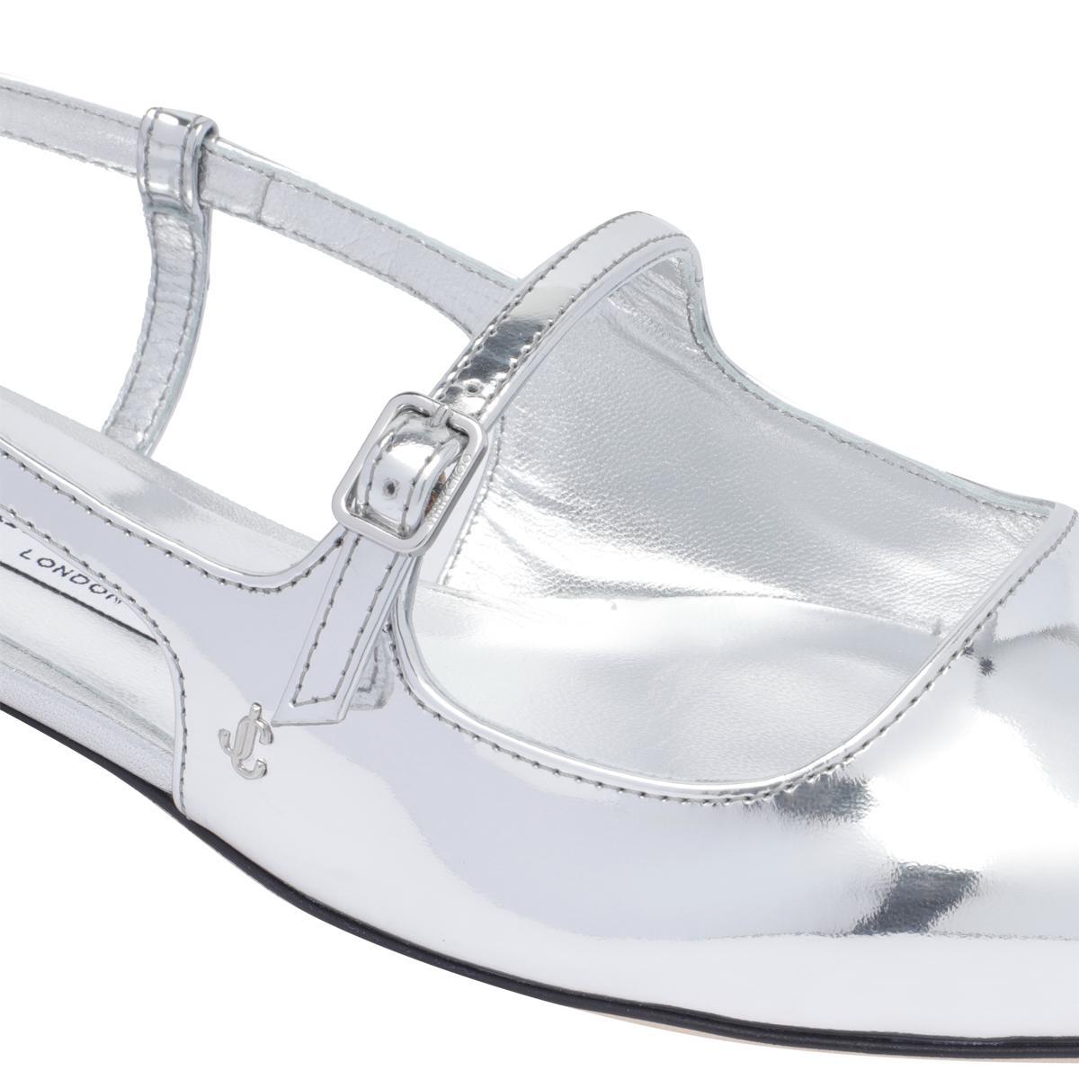 Shop Jimmy Choo Flat Shoes In Silver