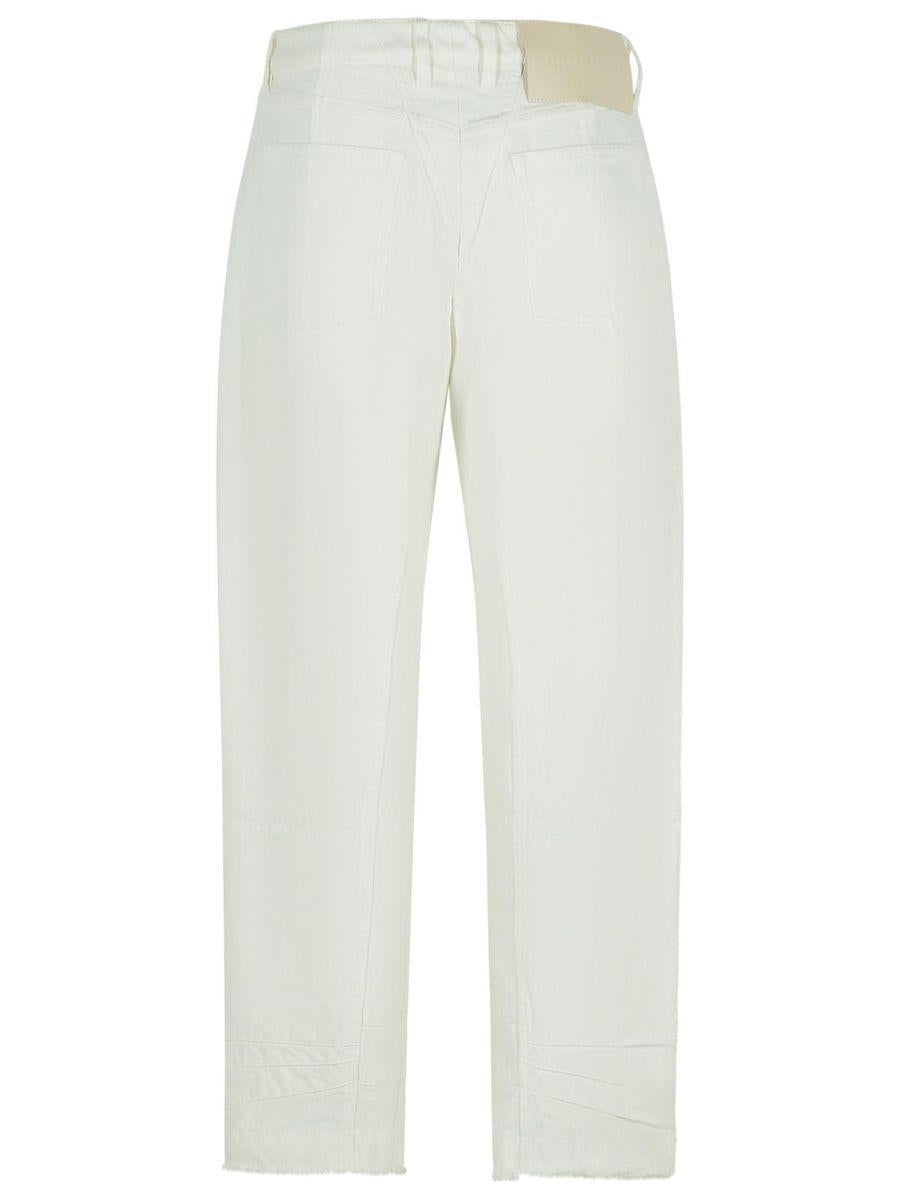 Jil Sander Cotton Trousers In White