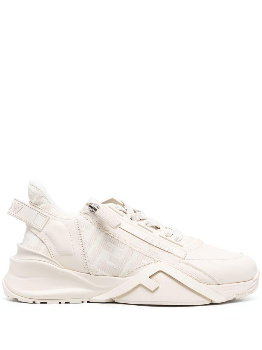 Shop Fendi Flow Leather Sneakers