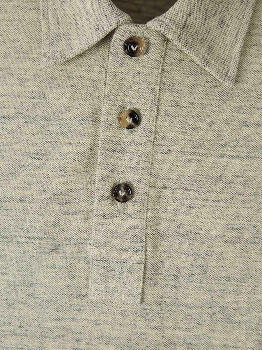 Shop Bottega Veneta Cotton Mottled Polo