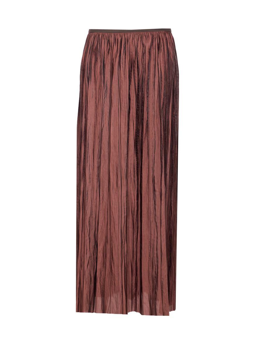 Roberto Collina Crinkled Texture Midi Pleated Sheer Overlay Skirt
