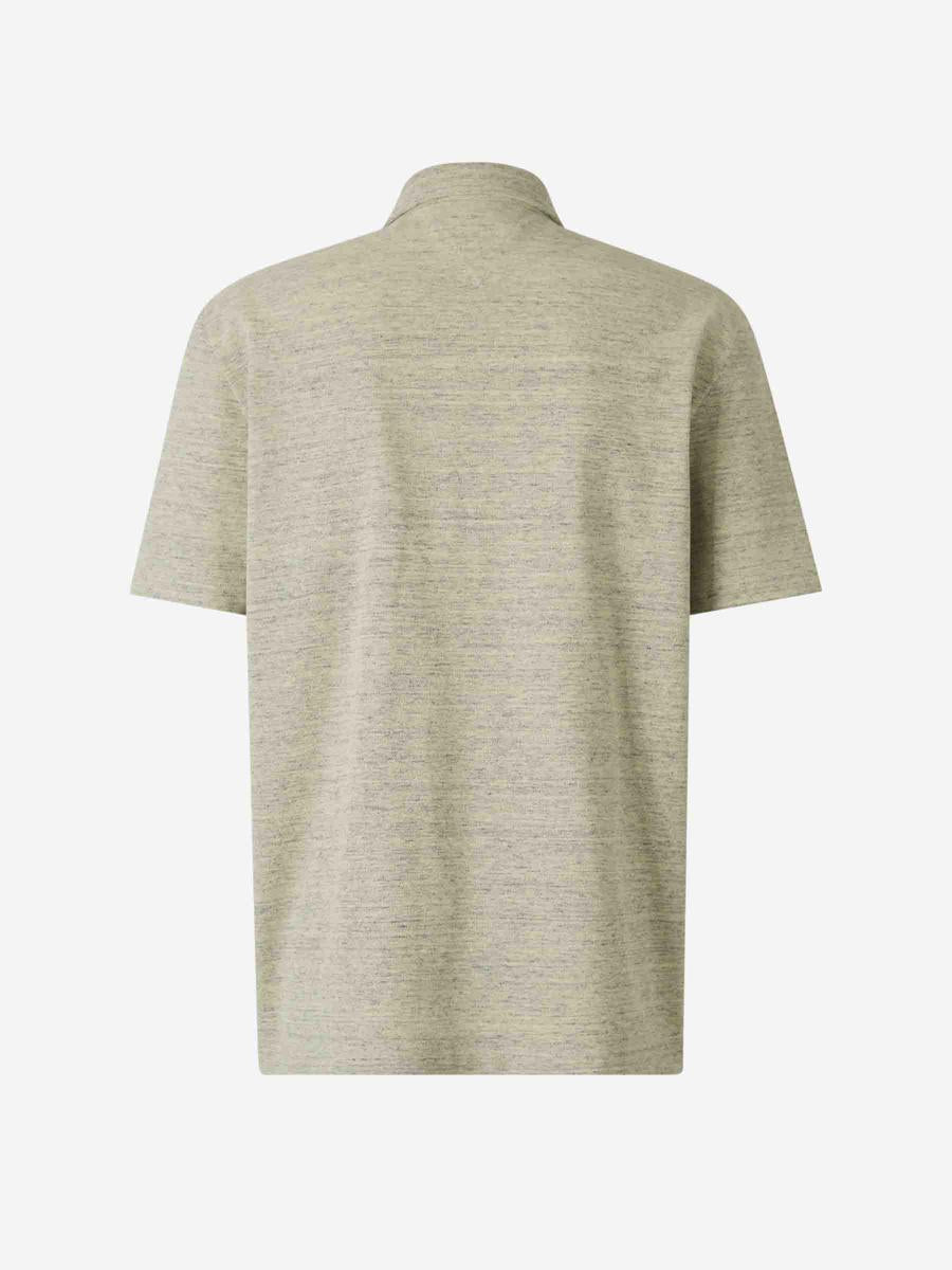 Shop Bottega Veneta Cotton Mottled Polo
