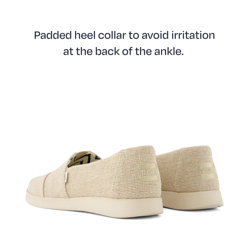 alpargata plus - padded hee collar to avoid irritation at the back of the ankle
alpargata plus - padded hee collar to avoid irritation at the back of the ankle
