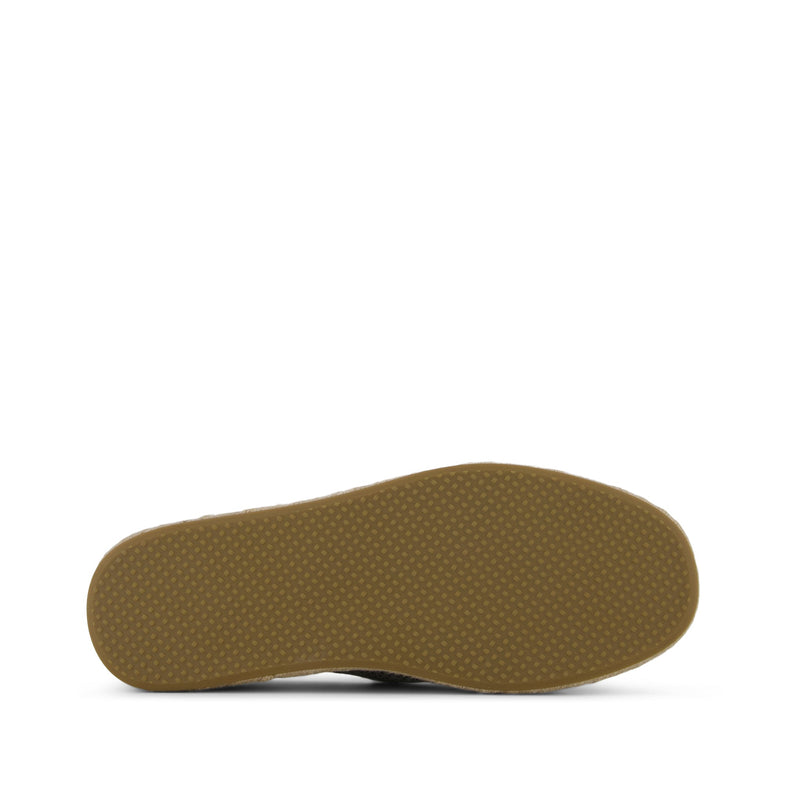 Santiago Loafer - Vetiver Grey Diamond Perforated Suede Bottom Sole View Santiago Loafer - Vetiver Grey Diamond Perforated Suede Bottom Sole View