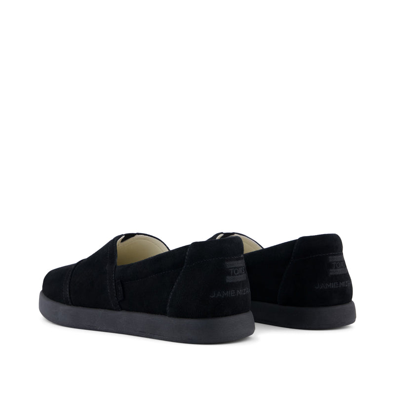 TOMS x Jamie Mizrahi Alp FWD - Black Suede Back View TOMS x Jamie Mizrahi Alp FWD - Black Suede Back View