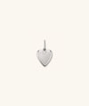Puffy Heart Charm: A silver heart-shaped pendant, perfect for adding to a bracelet or necklace to celebrate your loves.