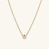 Diamond Necklace featuring a 14k solid gold chain and a round cut, bezel-set, responsibly sourced diamond pendant. Perfect for timeless elegance and lasting quality.