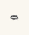 Colosseum Ring with inverted impression designs, inspired by classic architecture and organic shapes, showcasing a strong yet refined band.
