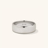 6mm Smooth Band: A silver ring, lightweight and durable, displayed on a white background. Ideal for marking significant life moments.