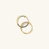 Easy Small Hoops: Handcrafted 14k gold hollow hoop earrings with a clicker closure, designed for everyday comfort and effortless wear.
