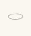 Beaded Ring in 14k white gold with small bead design, handcrafted and rhodium-plated, offering durability for everyday wear.