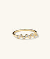 Bezel Lab Grown Diamond Zig-Zag Ring in 14k gold, featuring ethically produced lab grown diamonds in a unique zig-zag design.