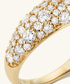 Dôme Pavé Lab Grown Diamond Ring with a cobblestone setting, showcasing densely packed diamonds for a smooth, unbroken shine.