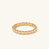 Metallic Sphere Ring: Handcrafted in 18k gold vermeil, this bold statement ring features intricate bead detailing for a timeless, elegant look.