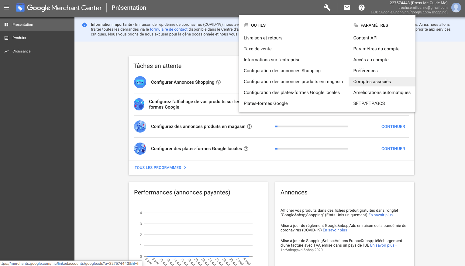 associer Google Ads