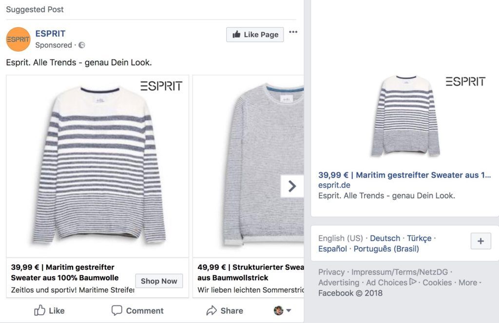 pubblicità facebook pixel
