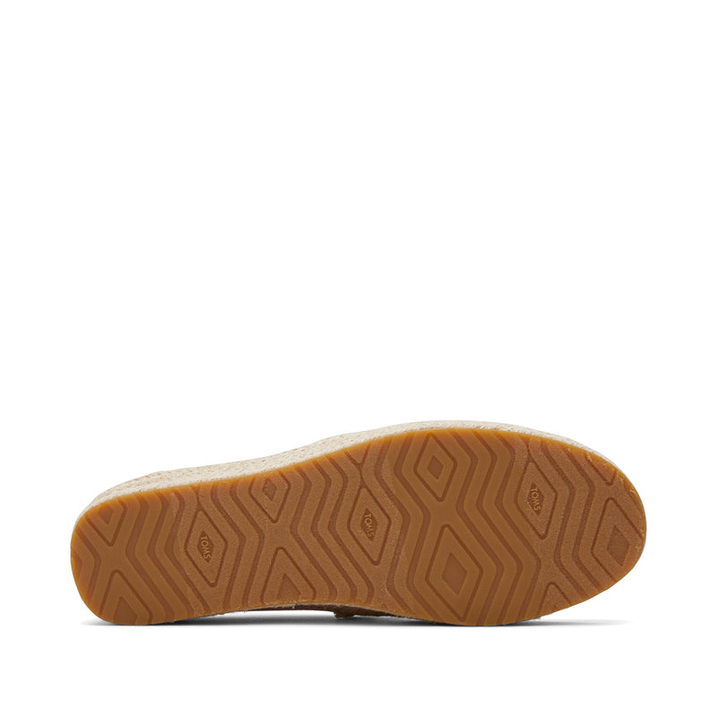 Valencia Pink Canvas Platform Espadrille Bottom Sole View