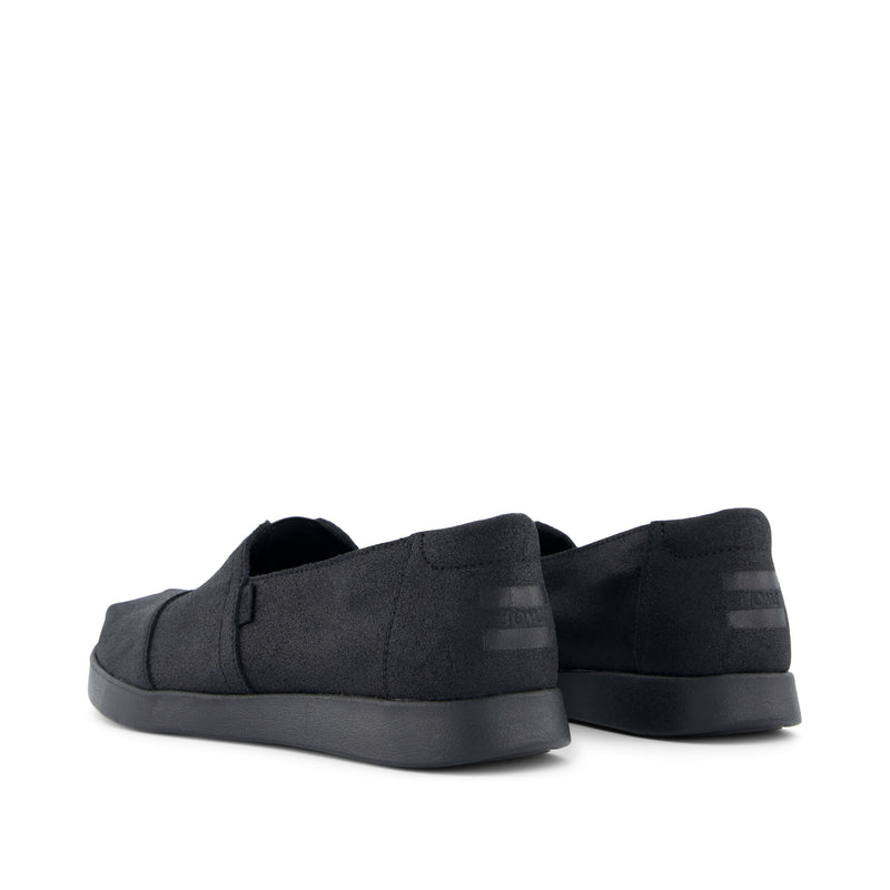 Alpargata Plus Black Metallic Suede Back View Alpargata Plus Black Metallic Suede Back View