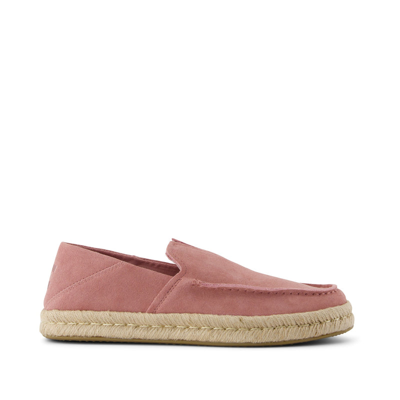 Alonso Loafer Espadrille - Ash Pink Suede Side View Alonso Loafer Espadrille - Ash Pink Suede Side View