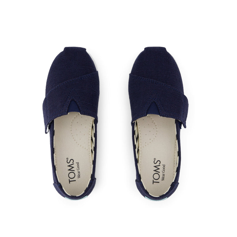 Alpargata Classic Kids Shoe - Navy Heritage Canvas Top View Alpargata Classic Kids Shoe - Navy Heritage Canvas Top View