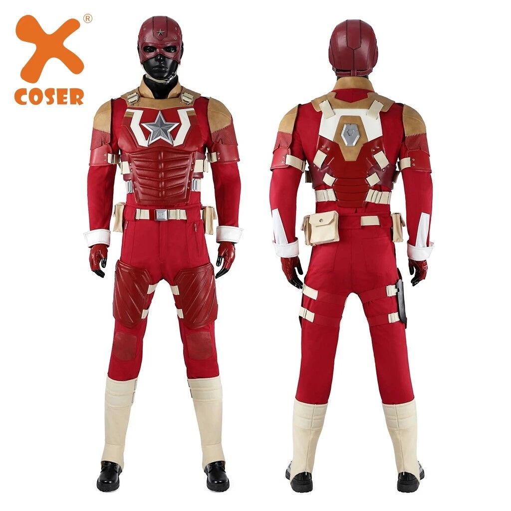 Xcoser Thunderbolts Red Guardian Costume Alexei Shostakov Jumpsuit Mask Full Set