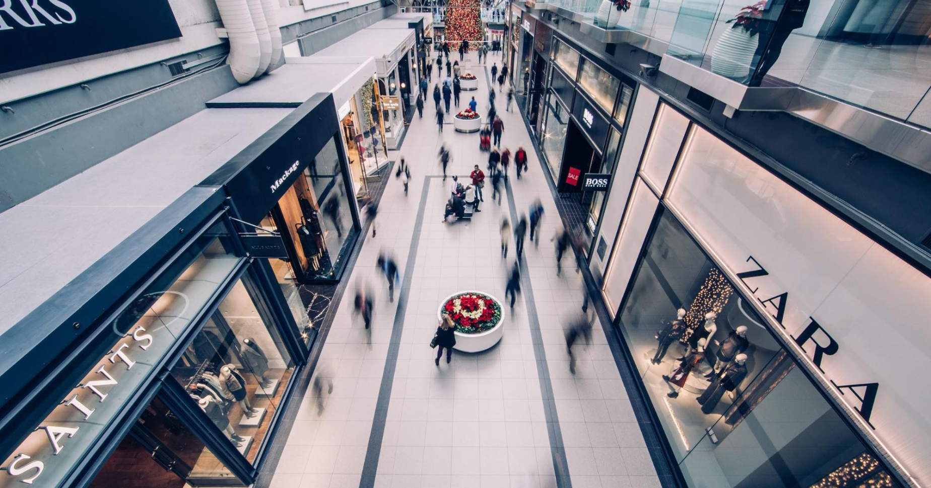 inside of a shopping mall