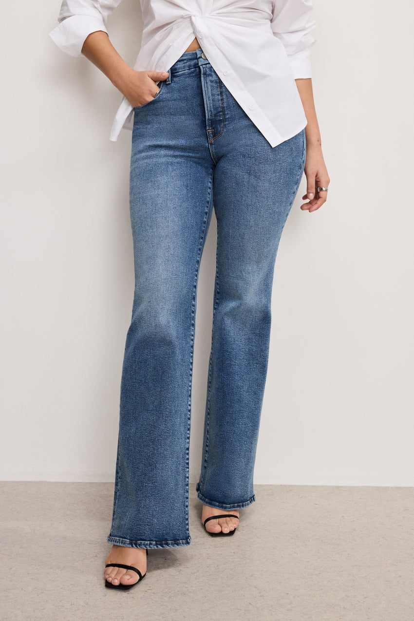 GOOD CLASSIC BOOTCUT COMPRESSION JEANS | INDIGO254 View 8 - model: Size 8 |