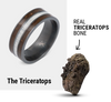 The Triceratops ring behind and image of triceratops bone