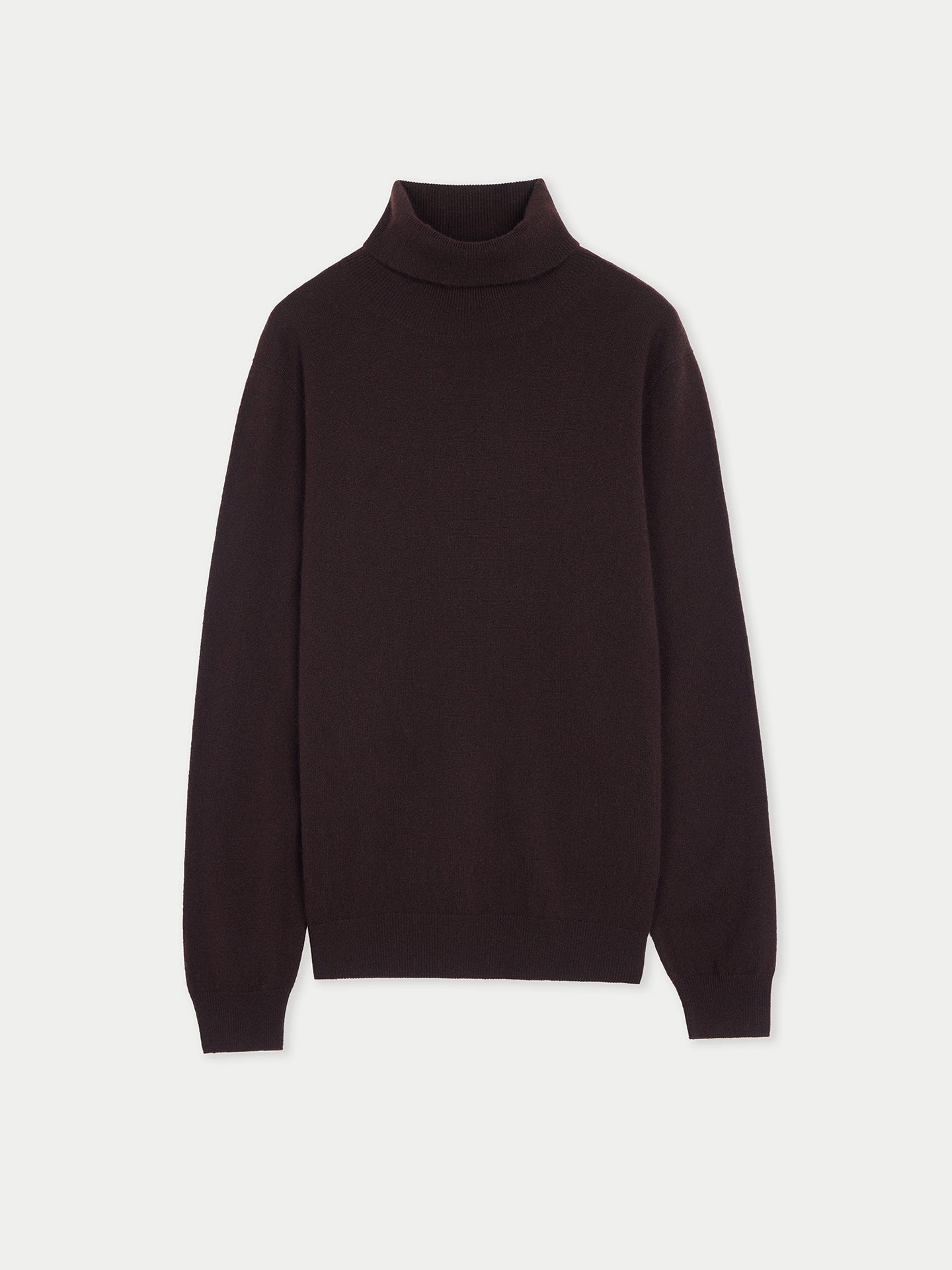 Men's Cashmere Essential Turtle Neck Sweater Coffee Bean - Gobi Cashmere