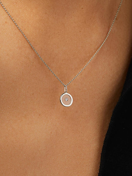 Ana Luisa Jewelry Necklaces Pendant Necklaces White Gold Necklace White Gold Floating Diamond Necklace Solid Gold