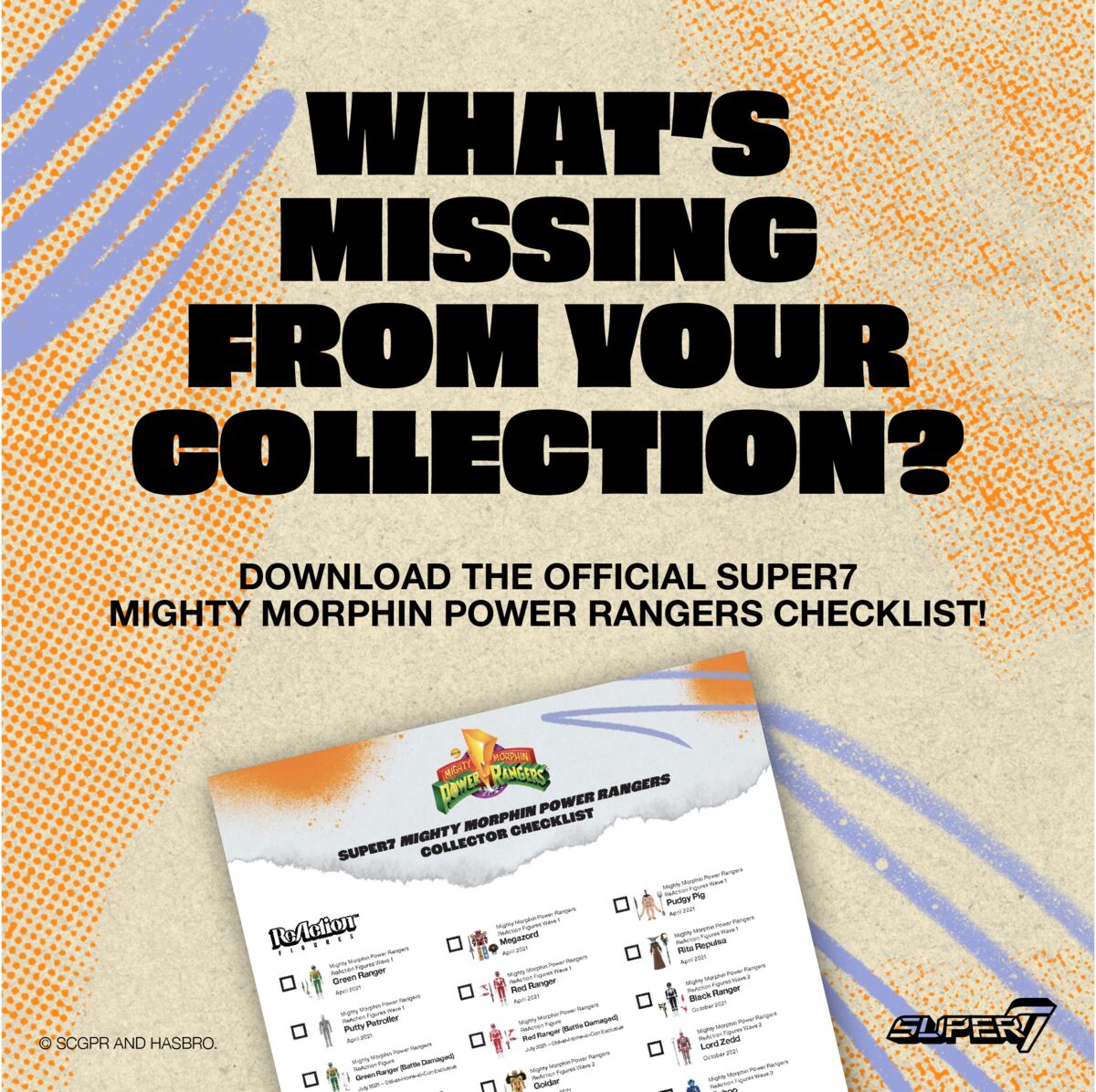 Download the Mighty Morphin Power Rangers Checklist