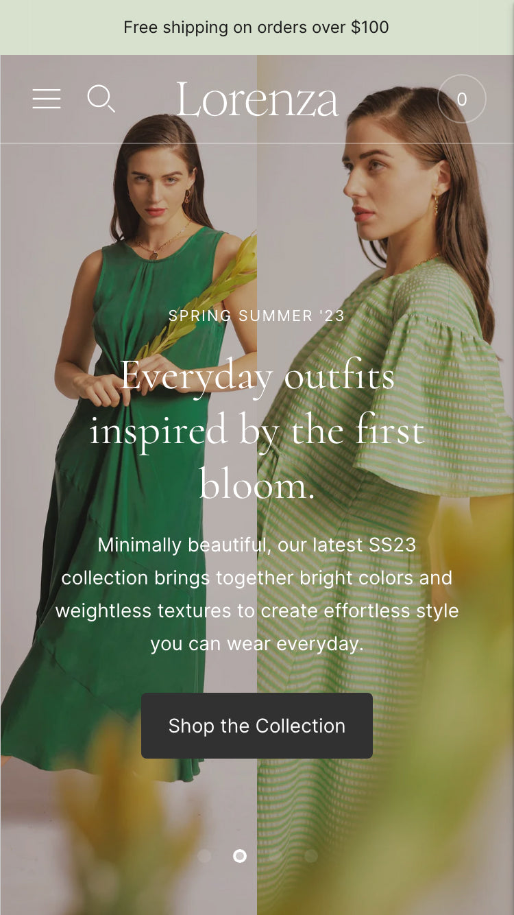 Mobile preview for Lorenza in the "Chic" style