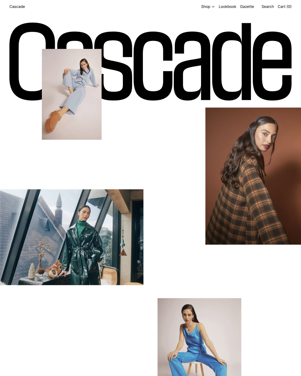 Desktop preview for Cascade in the "Modern" style